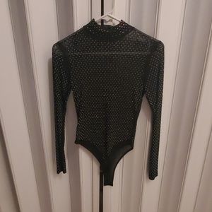 Black mesh bodysuit